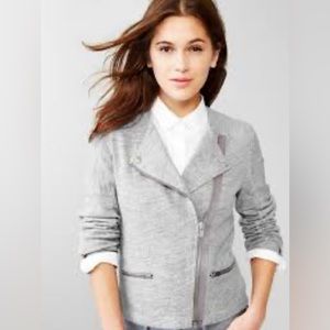 Gap Vintage Knit Moto Jacket Heather gray